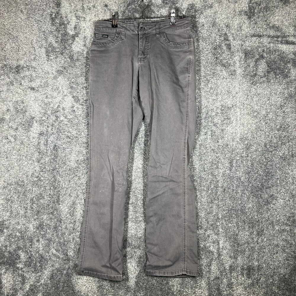 Kuhl Pants Womens 6 Gray Twill Chino Slim Stretch Pockets 27 Waist 32 Inseam